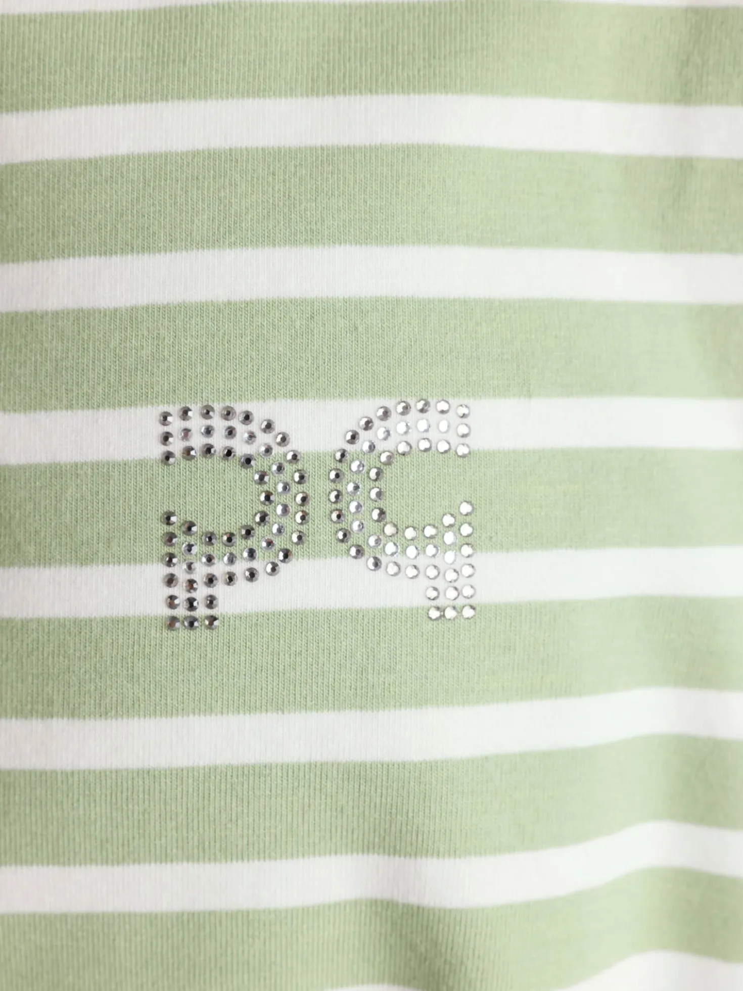 Ringelshirt mit Strass-Steinchen