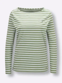 Ringelshirt mit Strass-Steinchen