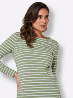 Ringelshirt mit Strass-Steinchen