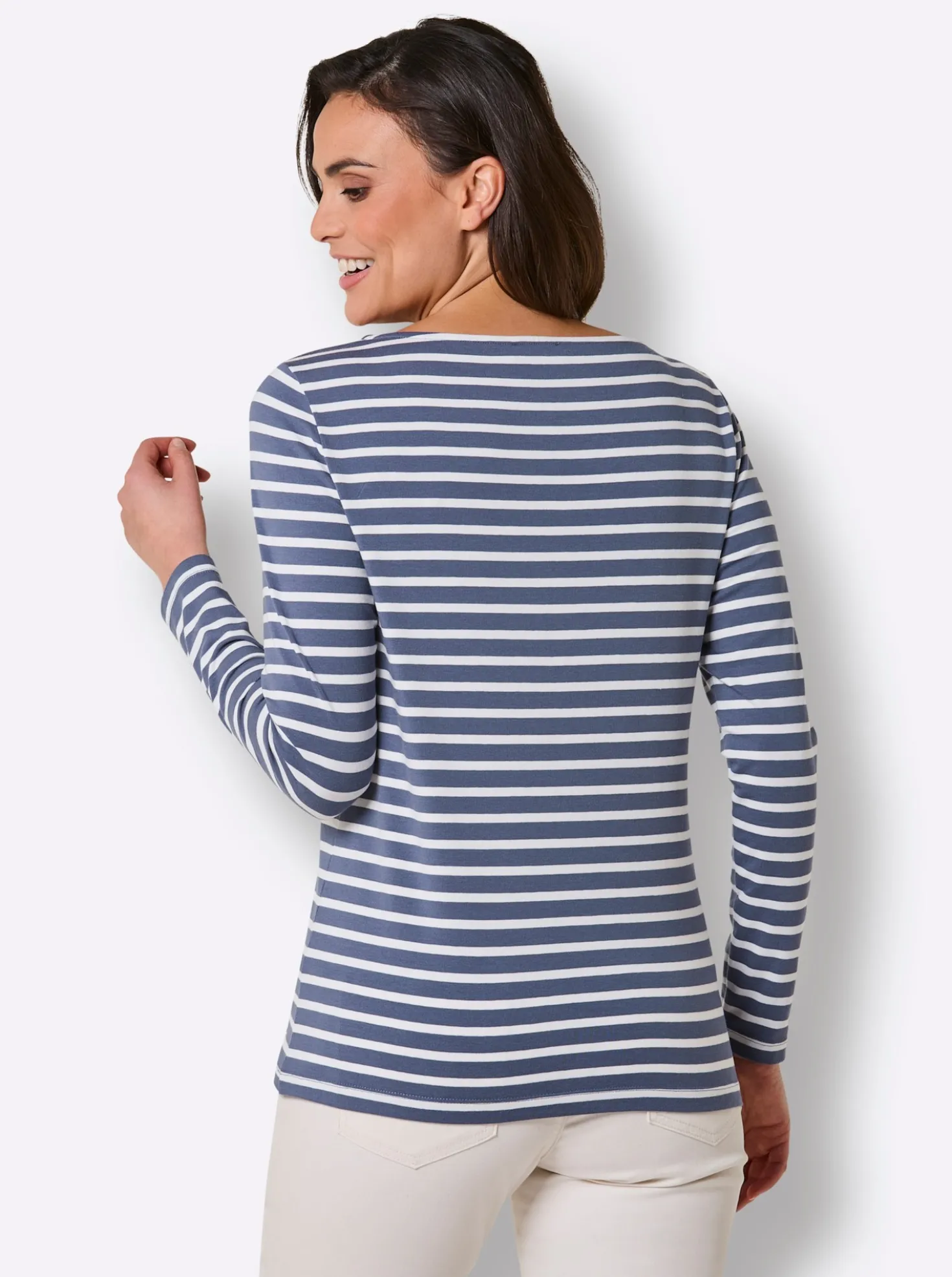 Ringelshirt mit Strass-Steinchen