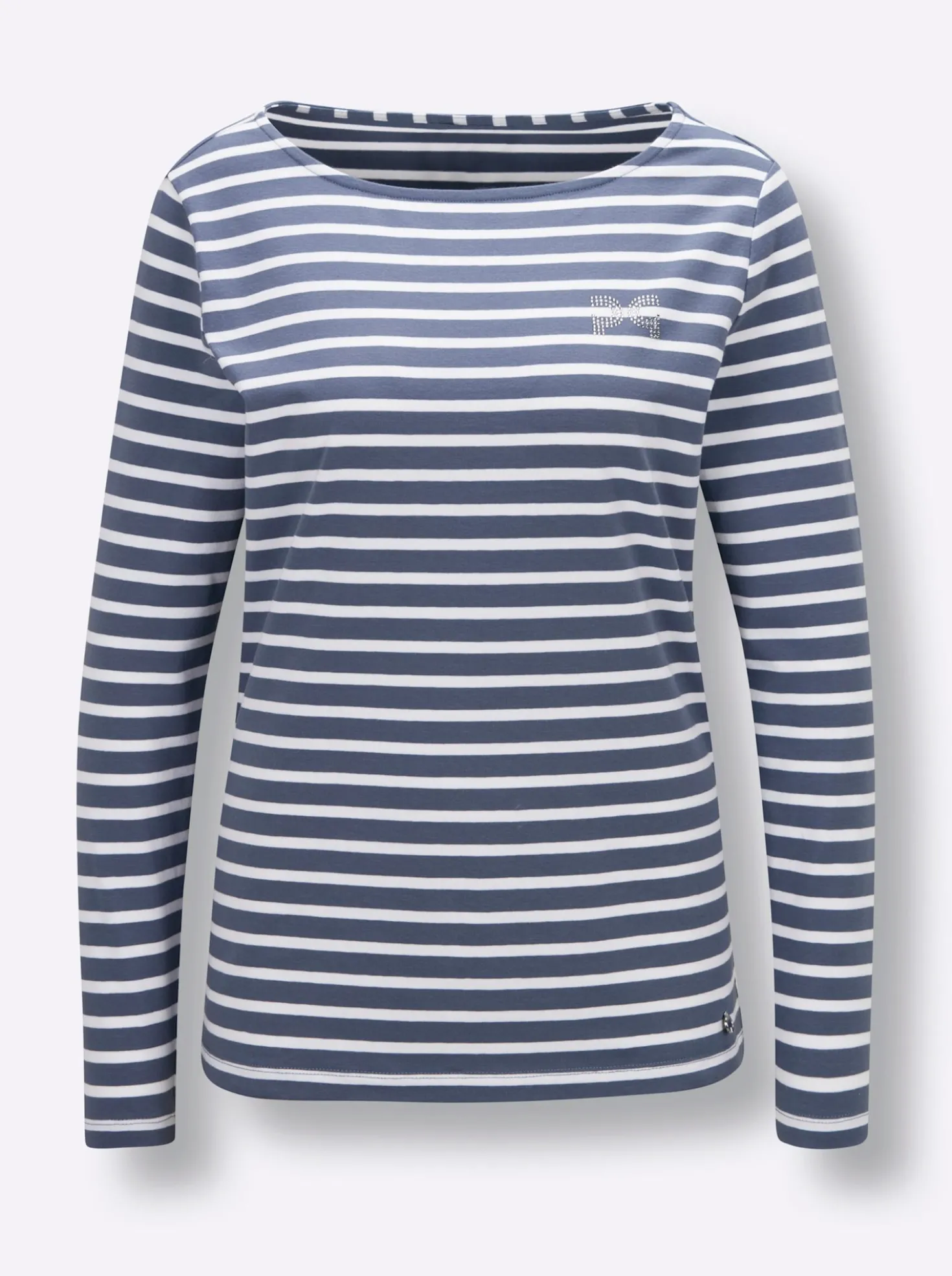 Ringelshirt mit Strass-Steinchen