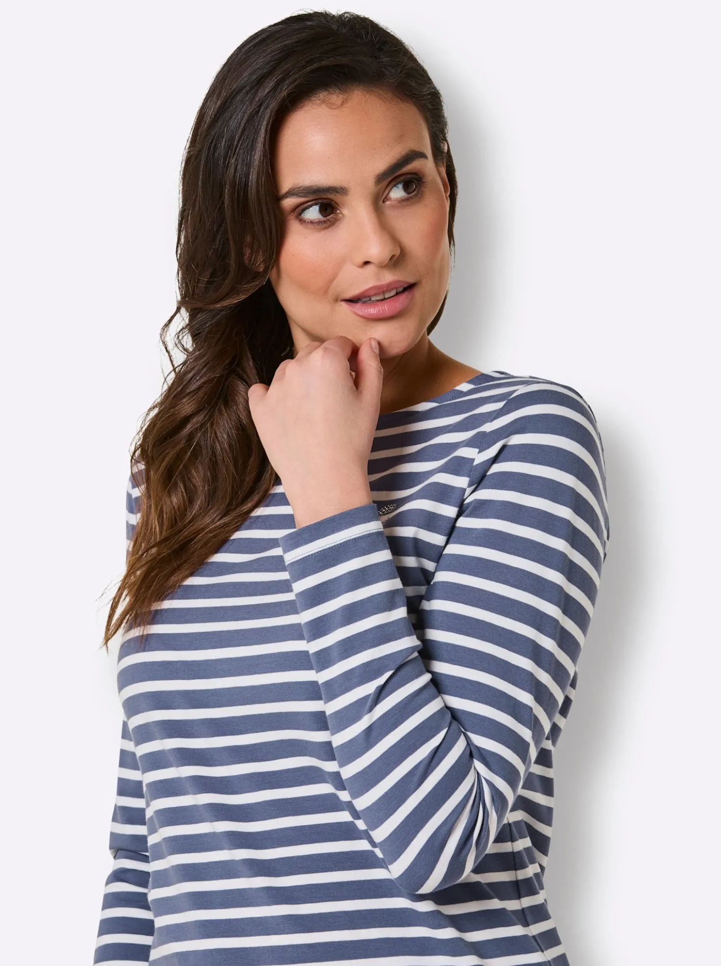 Ringelshirt mit Strass-Steinchen