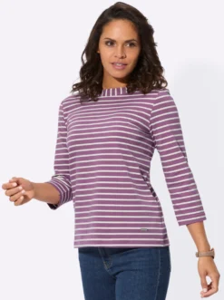 Ringelshirt mit U-Boot-Ausschnitt