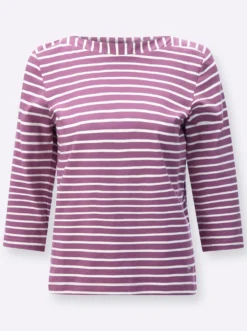 Ringelshirt mit U-Boot-Ausschnitt