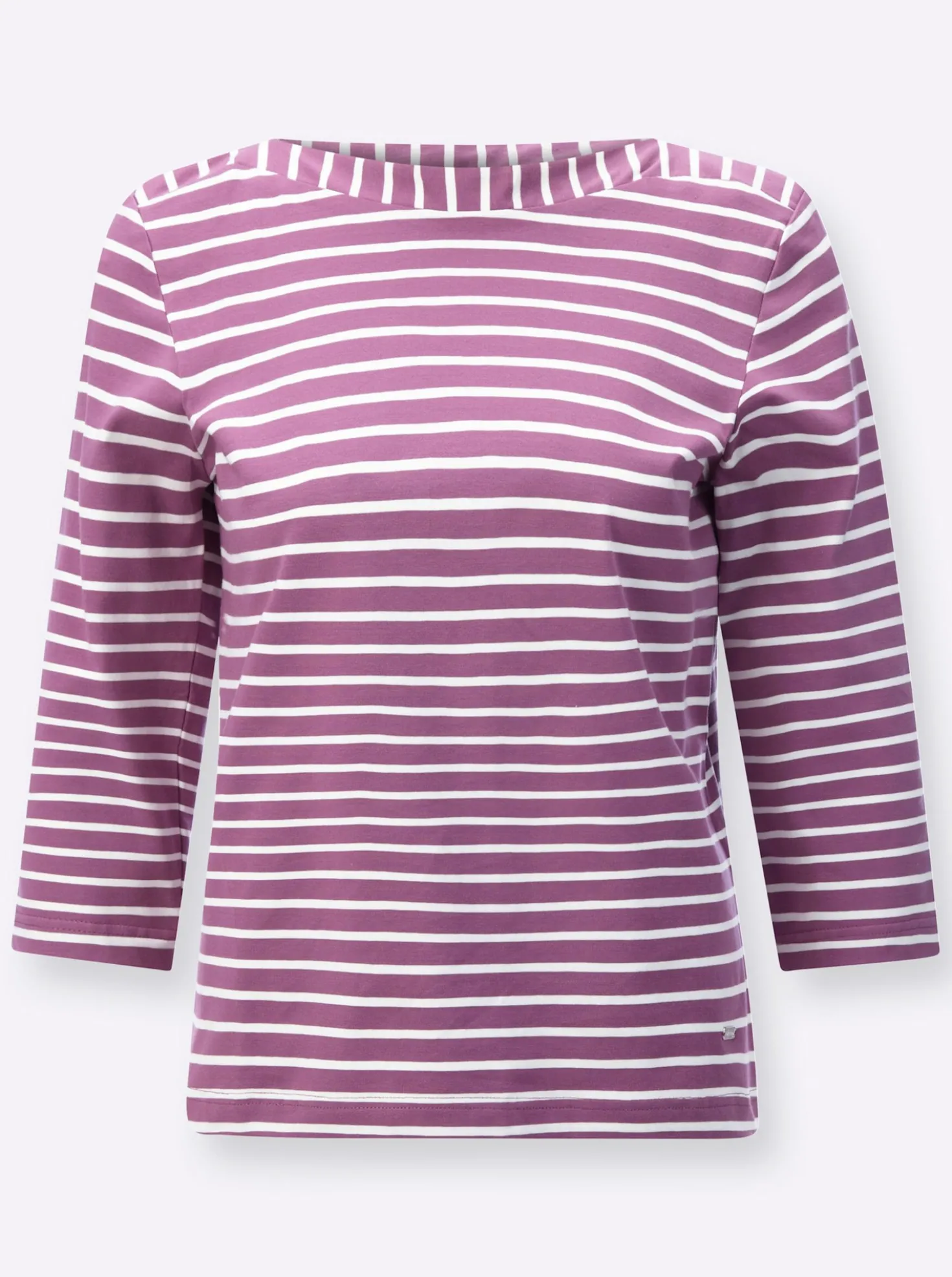 Ringelshirt mit U-Boot-Ausschnitt