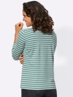 Ringelshirt mit U-Boot-Ausschnitt