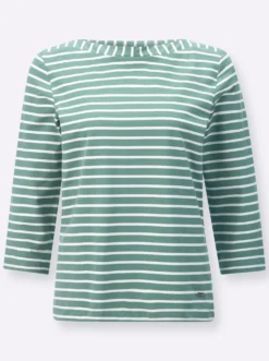 Ringelshirt mit U-Boot-Ausschnitt