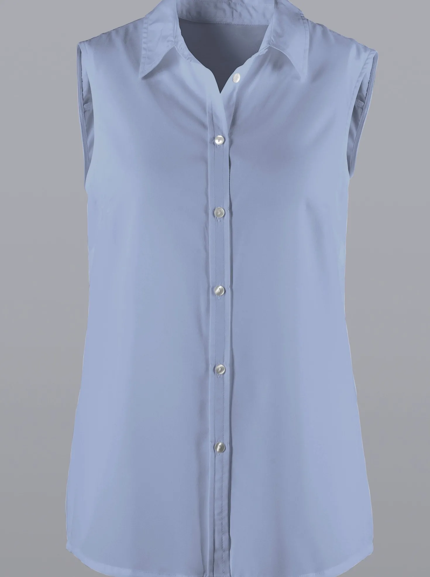 Ärmellose Bluse mit Hemdkragen