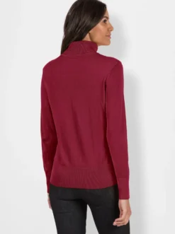 Rollkragenpullover aus Feinstrick