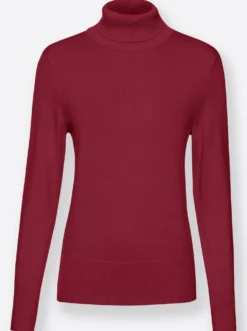 Rollkragenpullover aus Feinstrick