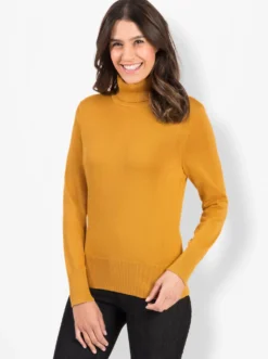Rollkragenpullover aus Feinstrick