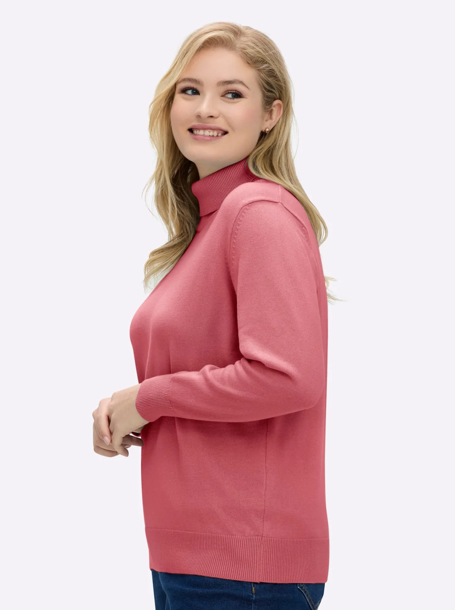 Rollkragenpullover aus reiner Baumwolle