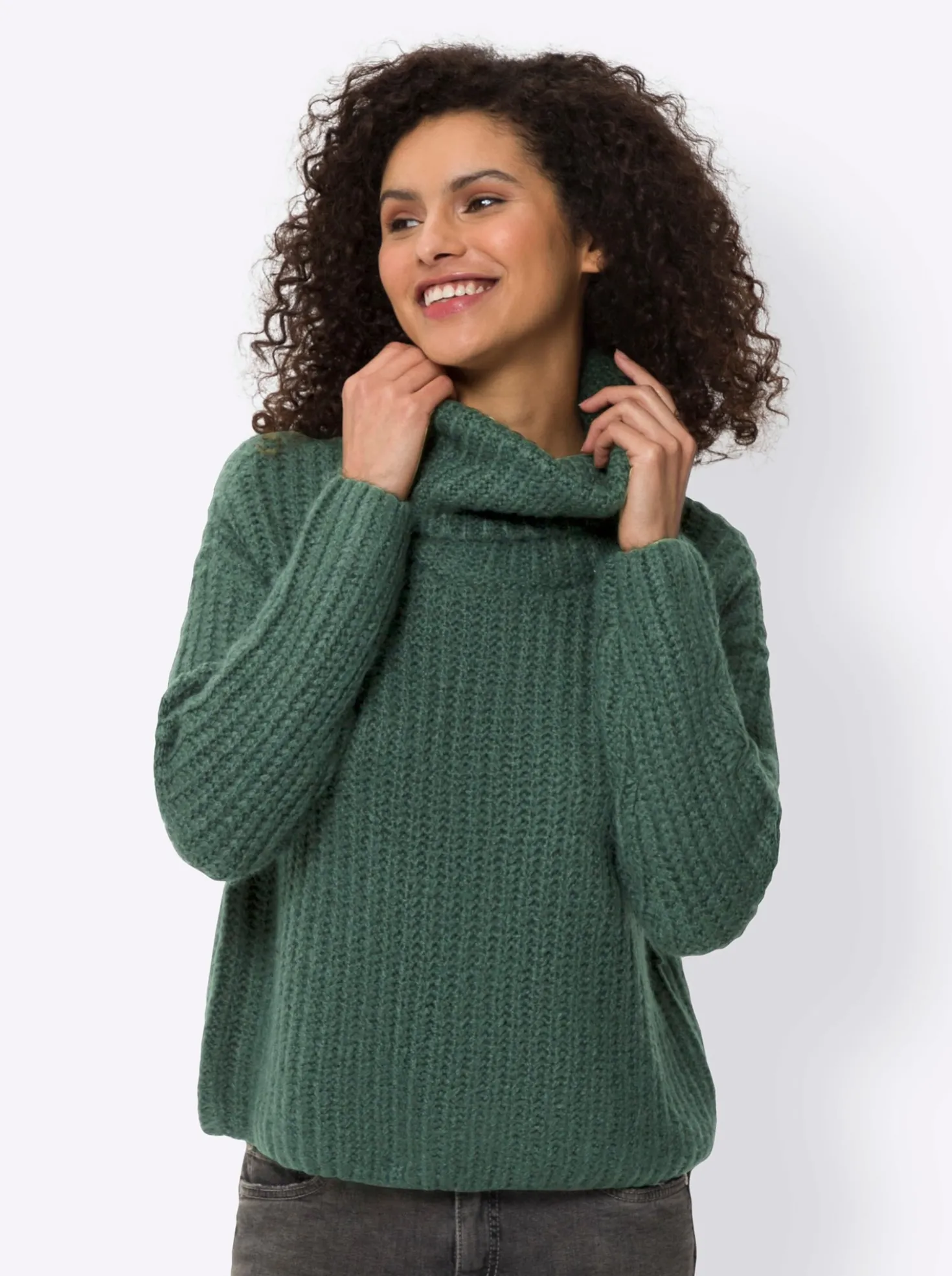 Rollkragenpullover im Oversized-Schnitt