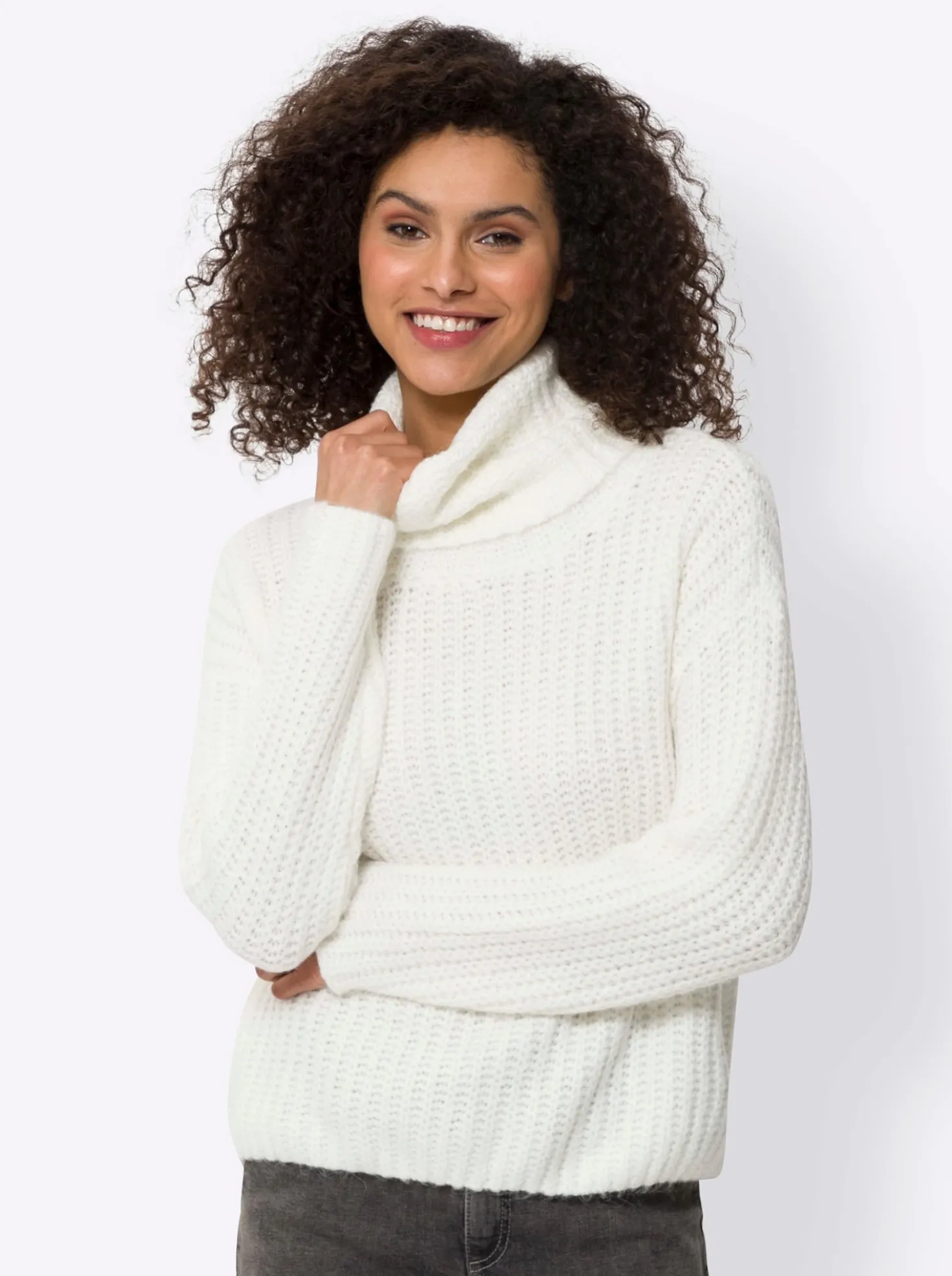 Rollkragenpullover im Oversized-Schnitt