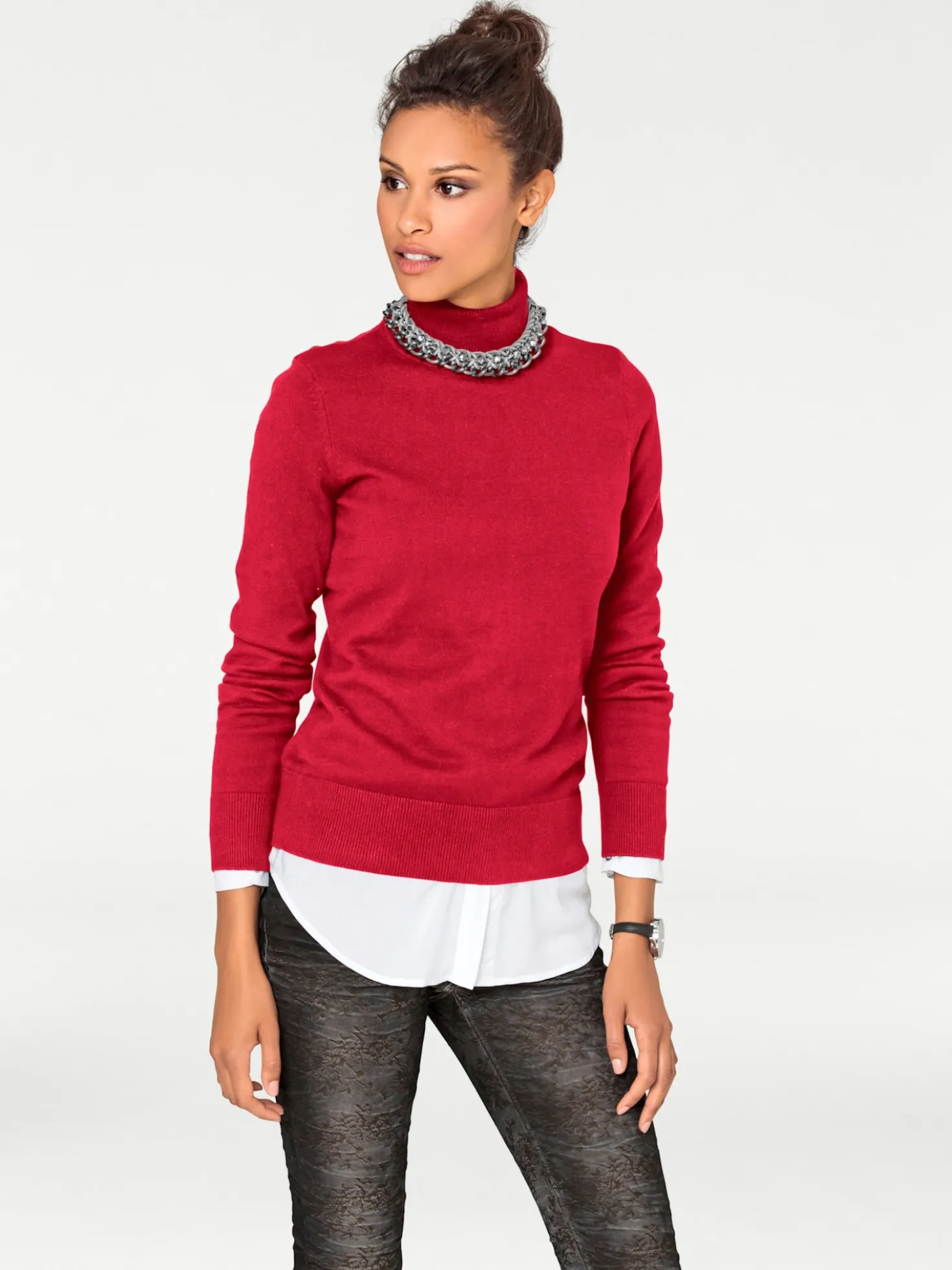 Rollkragenpullover in Feinstrick-Qualität