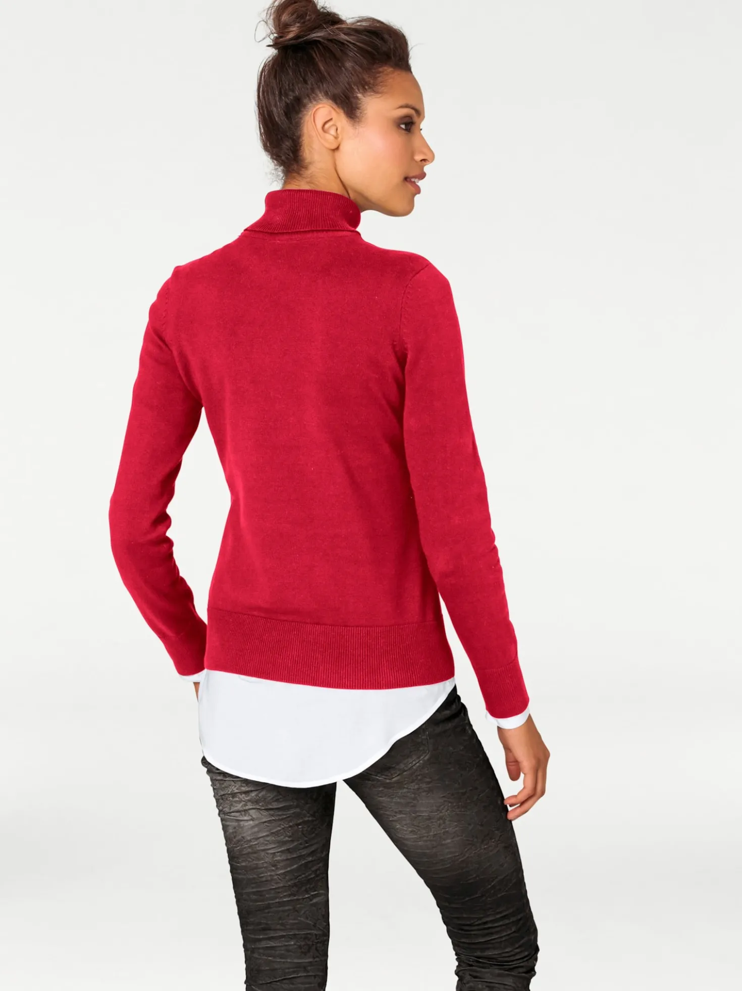 Rollkragenpullover in Feinstrick-Qualität