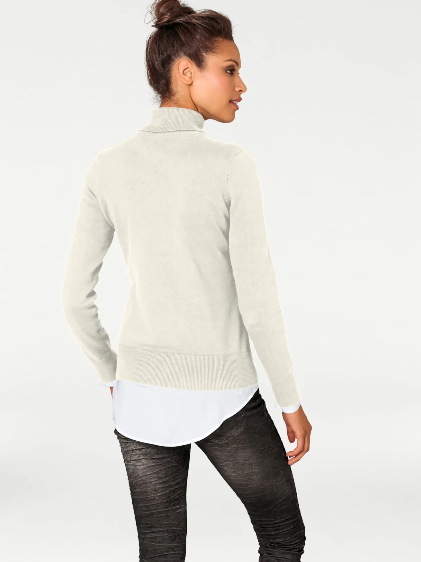 Rollkragenpullover in Feinstrick-Qualität