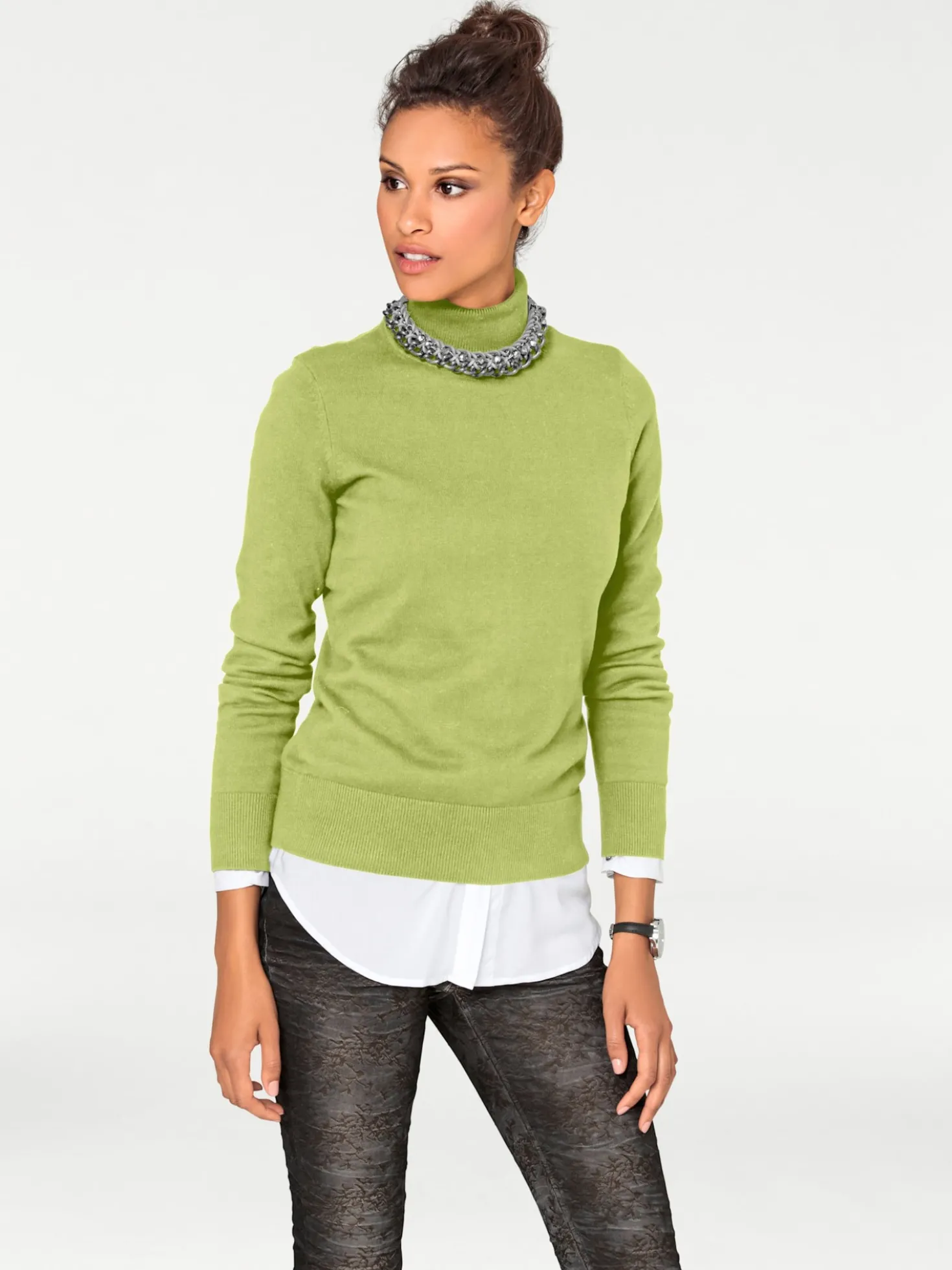 Rollkragenpullover in Feinstrick-Qualität