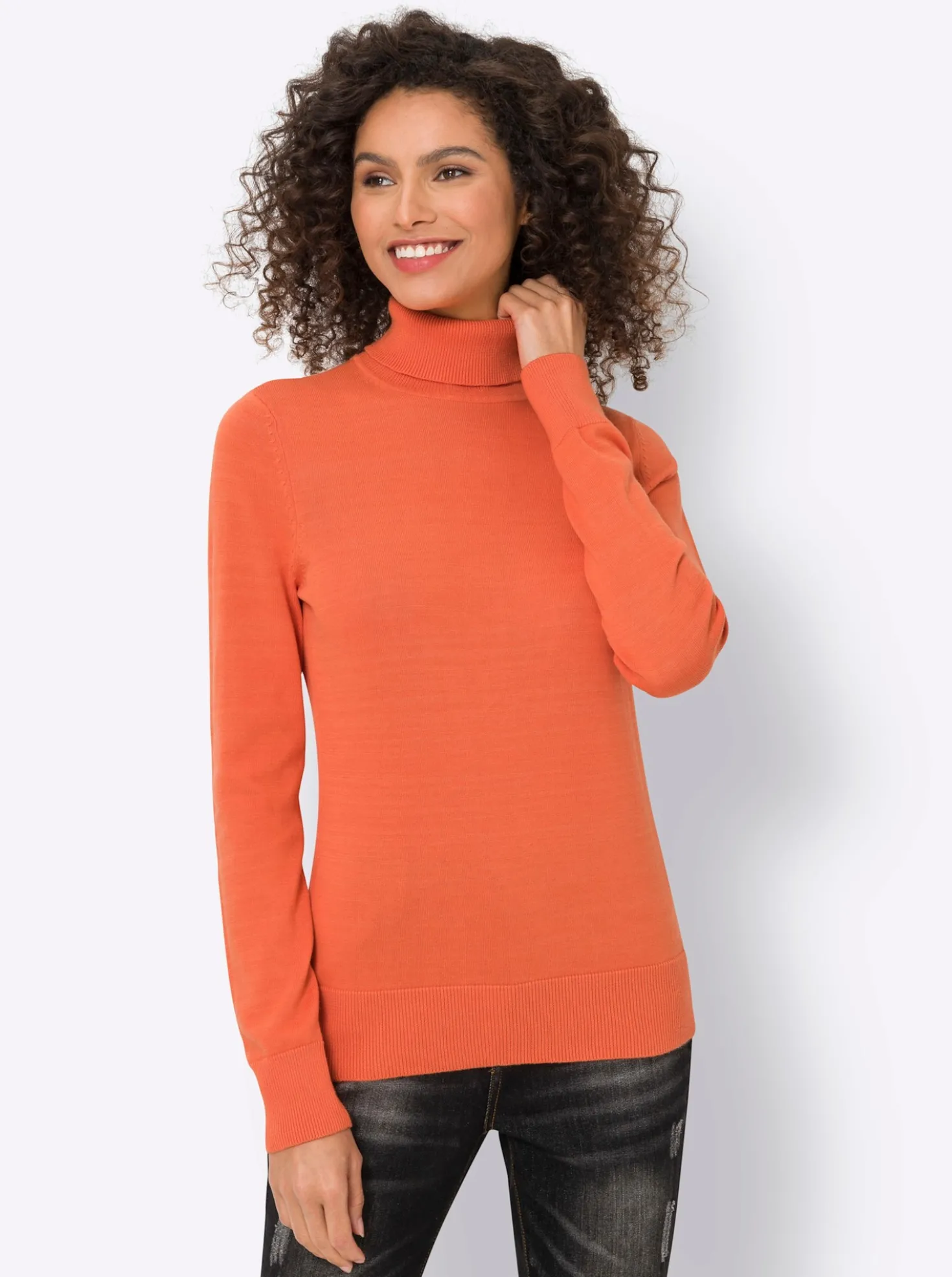 Rollkragenpullover in Feinstrick-Qualität
