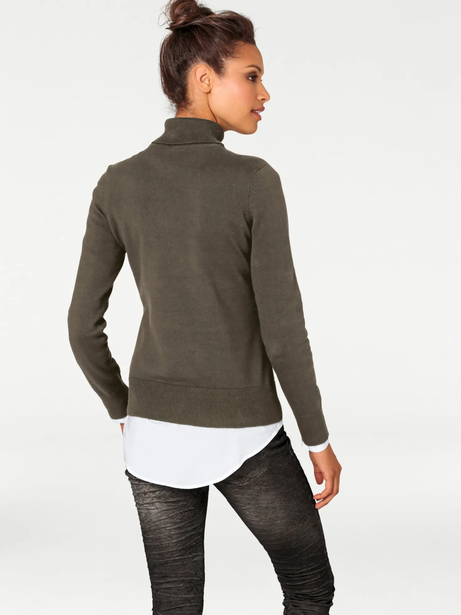 Rollkragenpullover in Feinstrick-Qualität