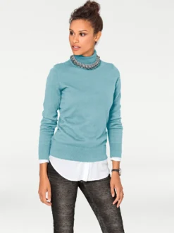 Rollkragenpullover in Feinstrick-Qualität