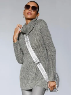 Rollkragenpullover mit Farbverlauf
