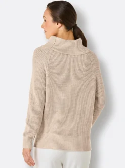 Rollkragenpullover mit Raglan-Ärmel