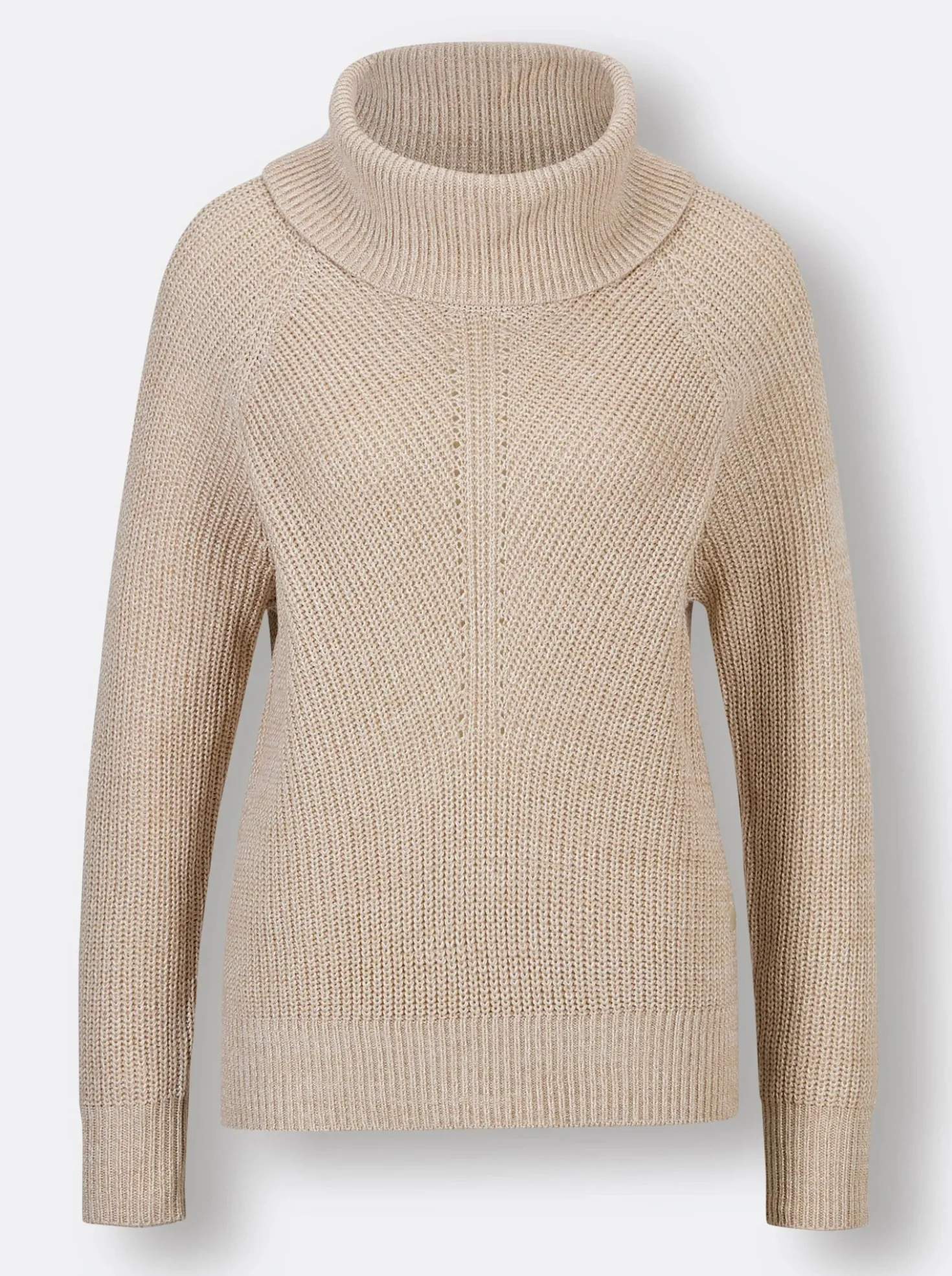 Rollkragenpullover mit Raglan-Ärmel