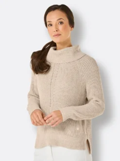 Rollkragenpullover mit Raglan-Ärmel