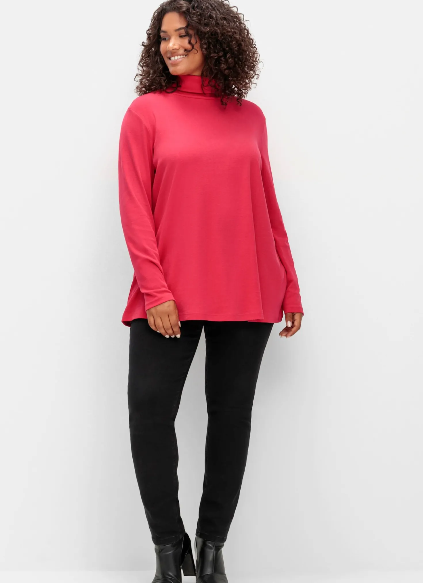 Rollkragenshirt in A-Linie