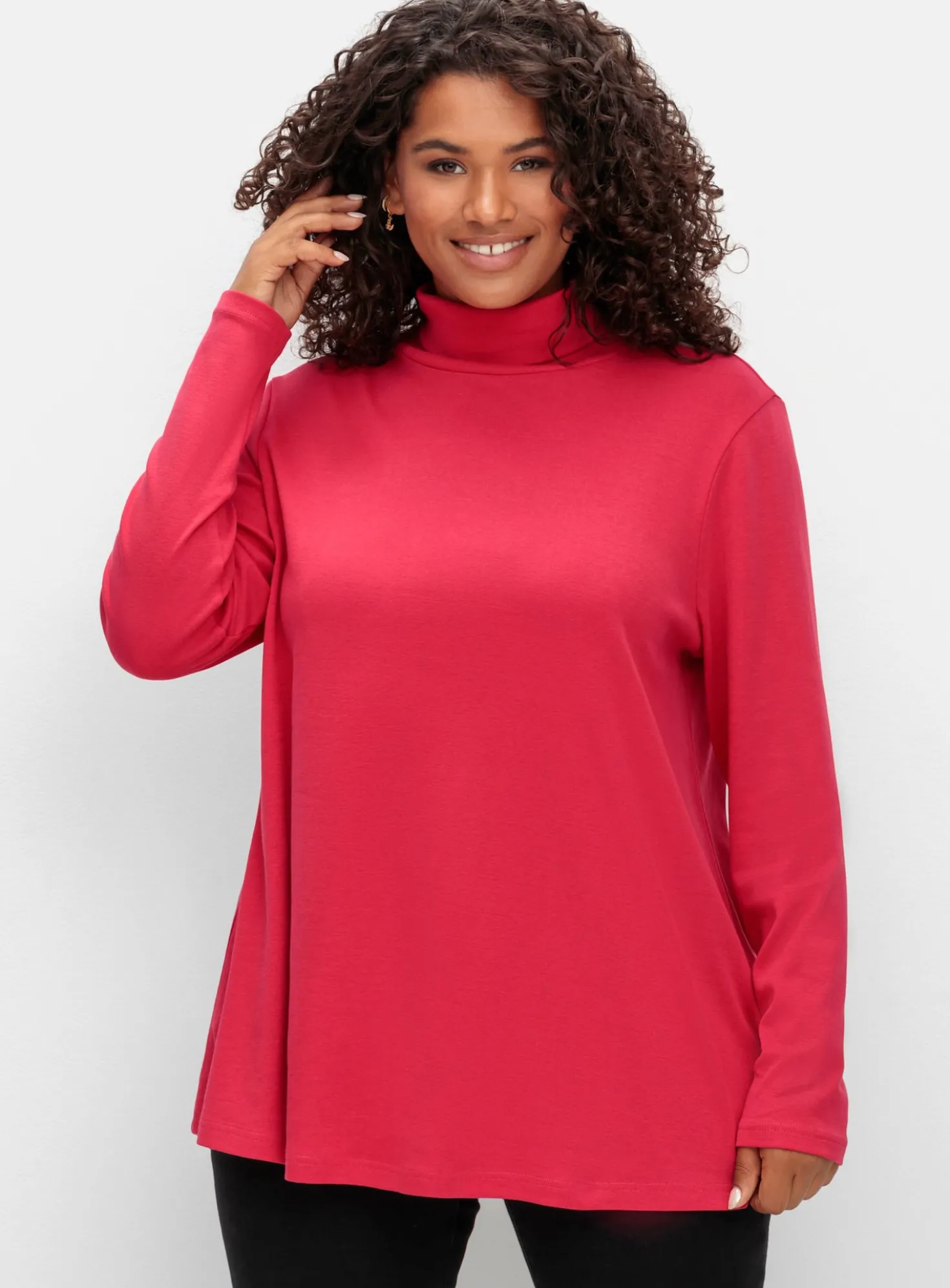 Rollkragenshirt in A-Linie