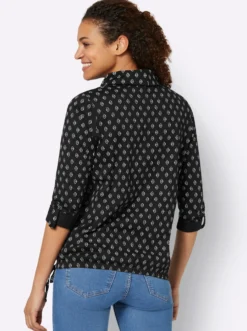 Rollkragenshirt Mit Krempel-Ärmel
