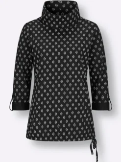 Rollkragenshirt Mit Krempel-Ärmel