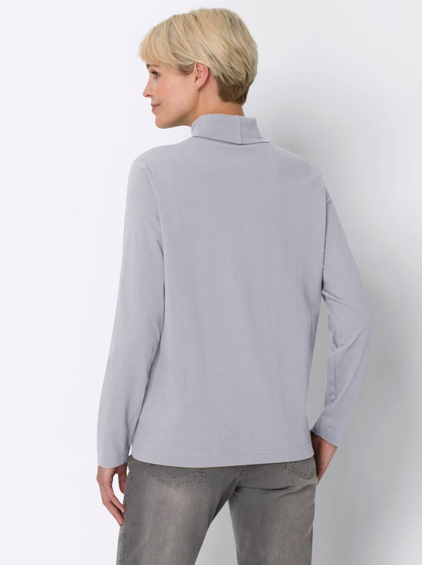 Rollkragenshirt mit langen Ärmeln