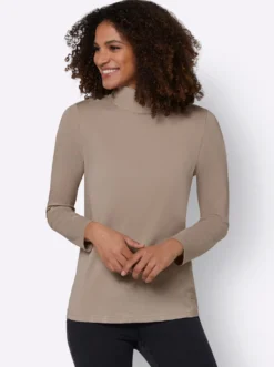 Rollkragenshirt mit langen Ärmeln
