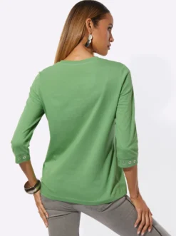 Rundhalsshirt aus reiner Baumwolle