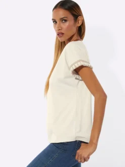 Rundhalsshirt im Baumwoll-Stretch