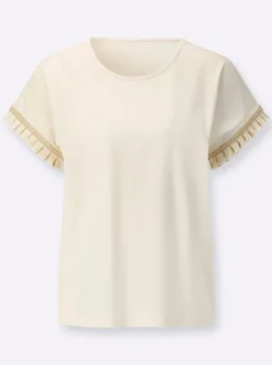 Rundhalsshirt im Baumwoll-Stretch