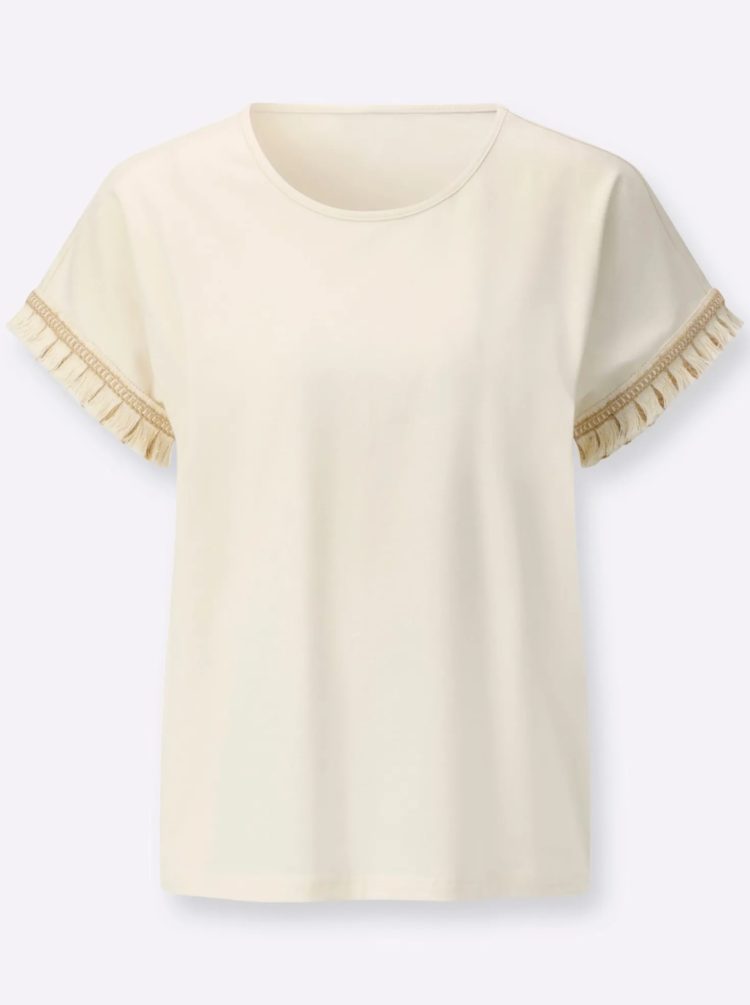 Rundhalsshirt im Baumwoll-Stretch