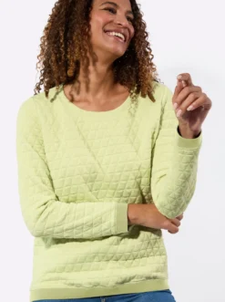 Rundhalsshirt im Jacquard-Muster
