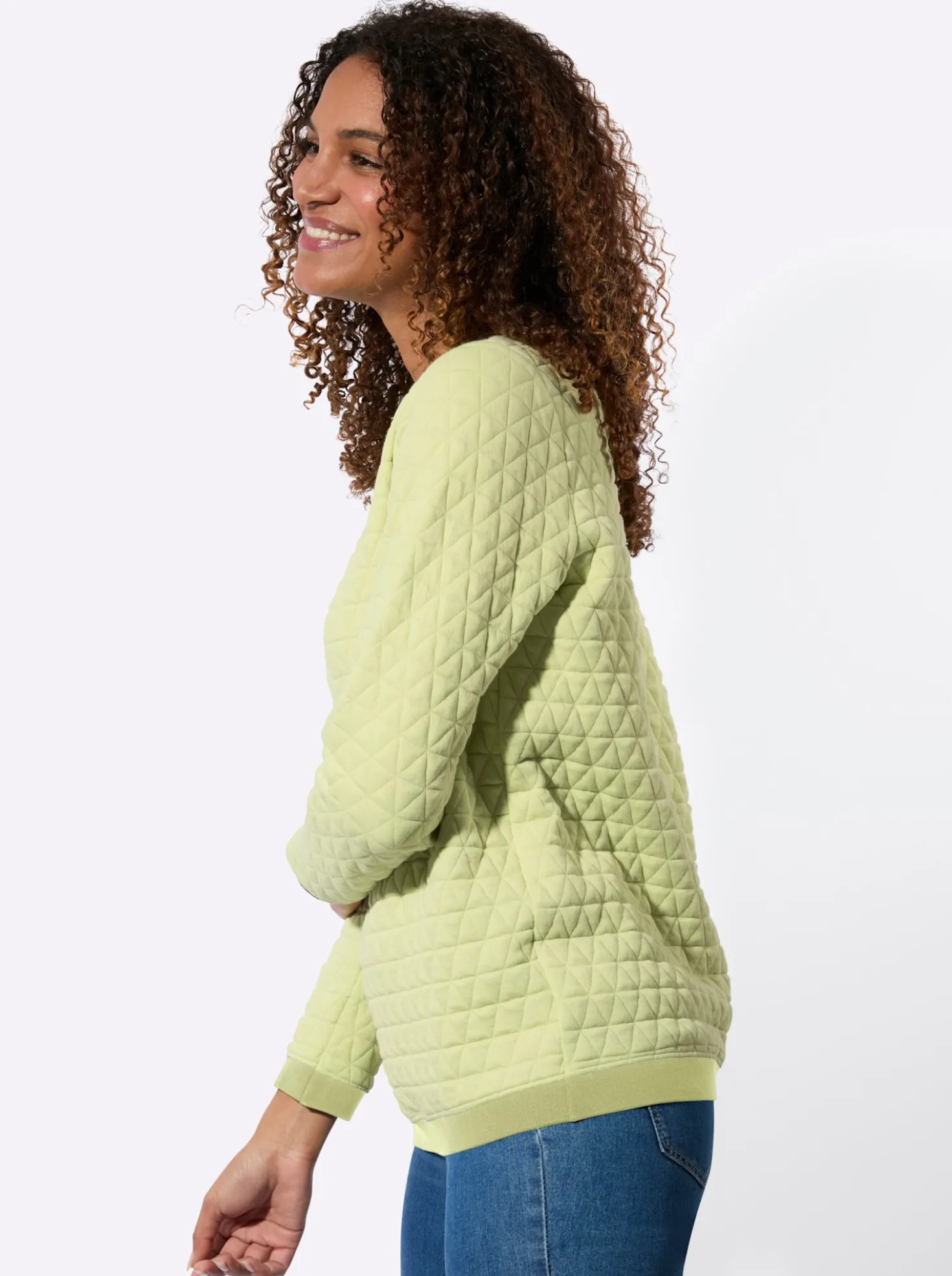 Rundhalsshirt im Jacquard-Muster