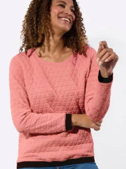 Rundhalsshirt im Jacquard-Muster