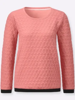 Rundhalsshirt im Jacquard-Muster