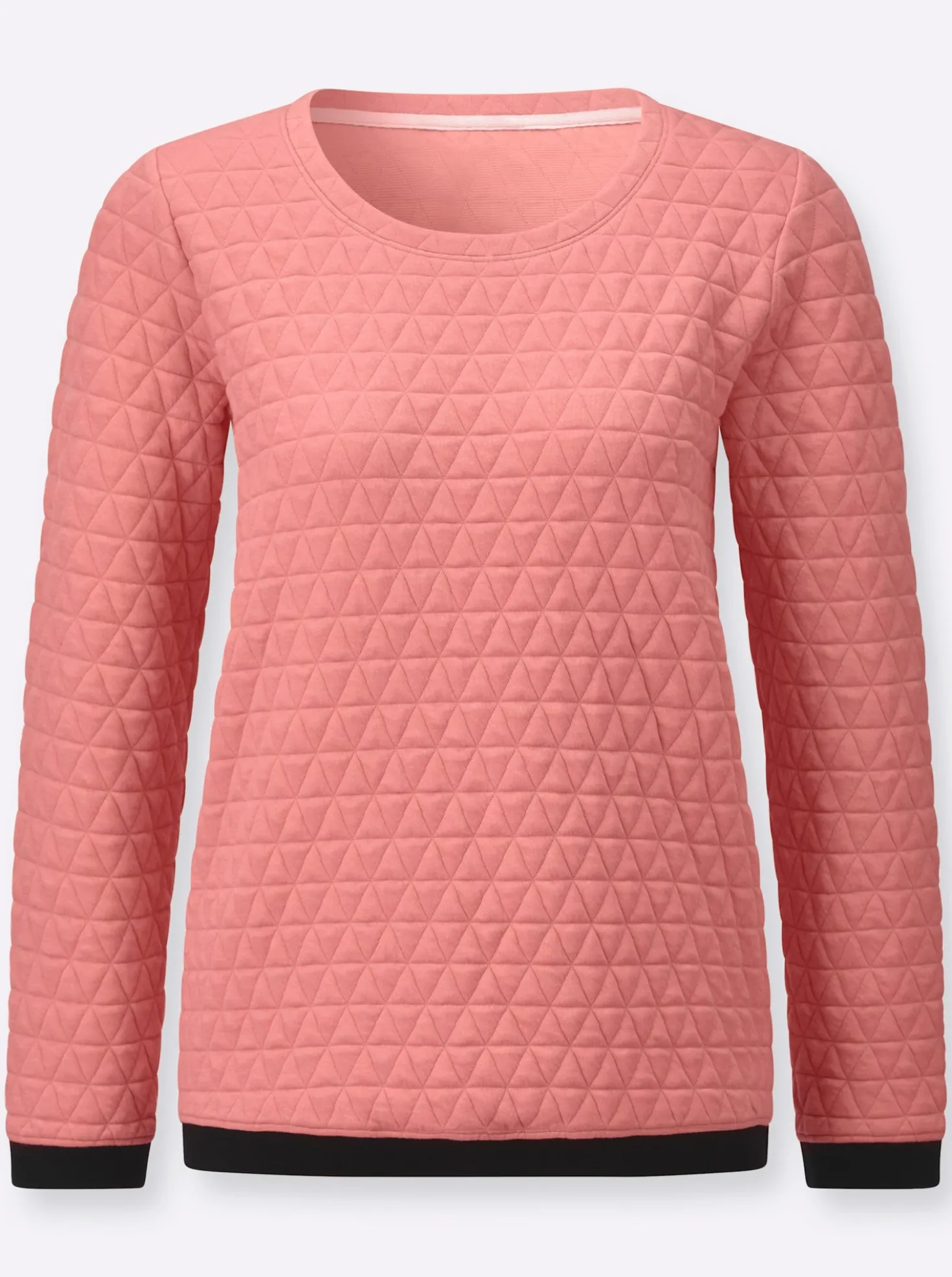 Rundhalsshirt im Jacquard-Muster