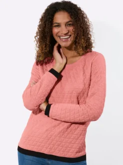 Rundhalsshirt im Jacquard-Muster