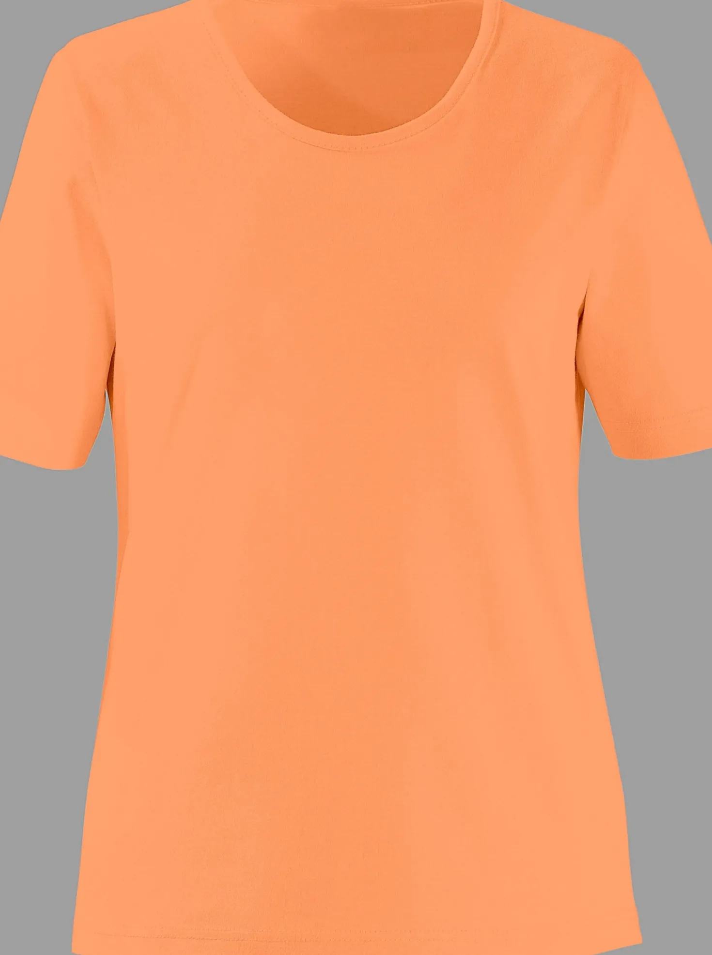 Rundhalsshirt in geradem Schnitt
