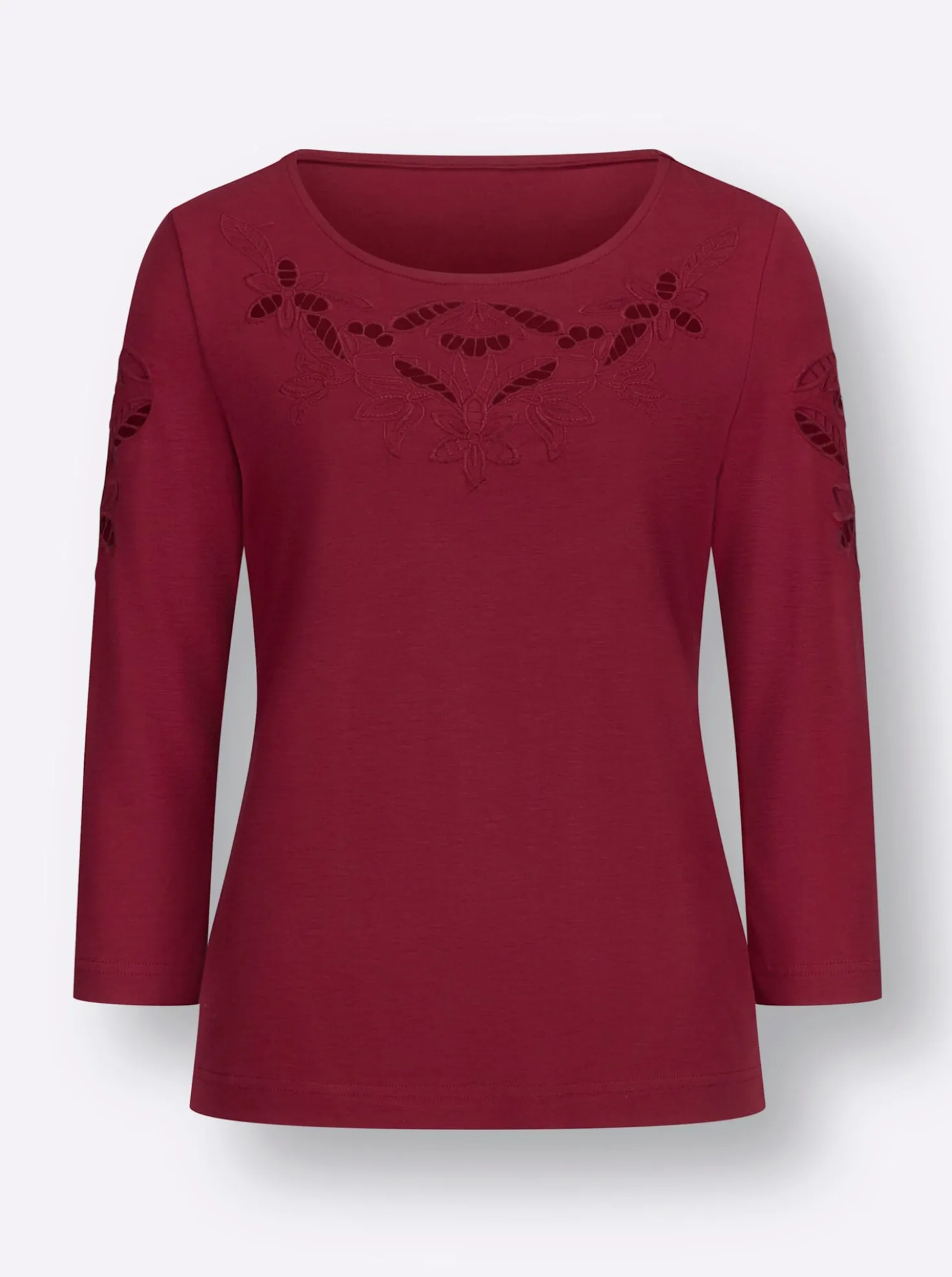 Rundhalsshirt in Viskose-Qualität