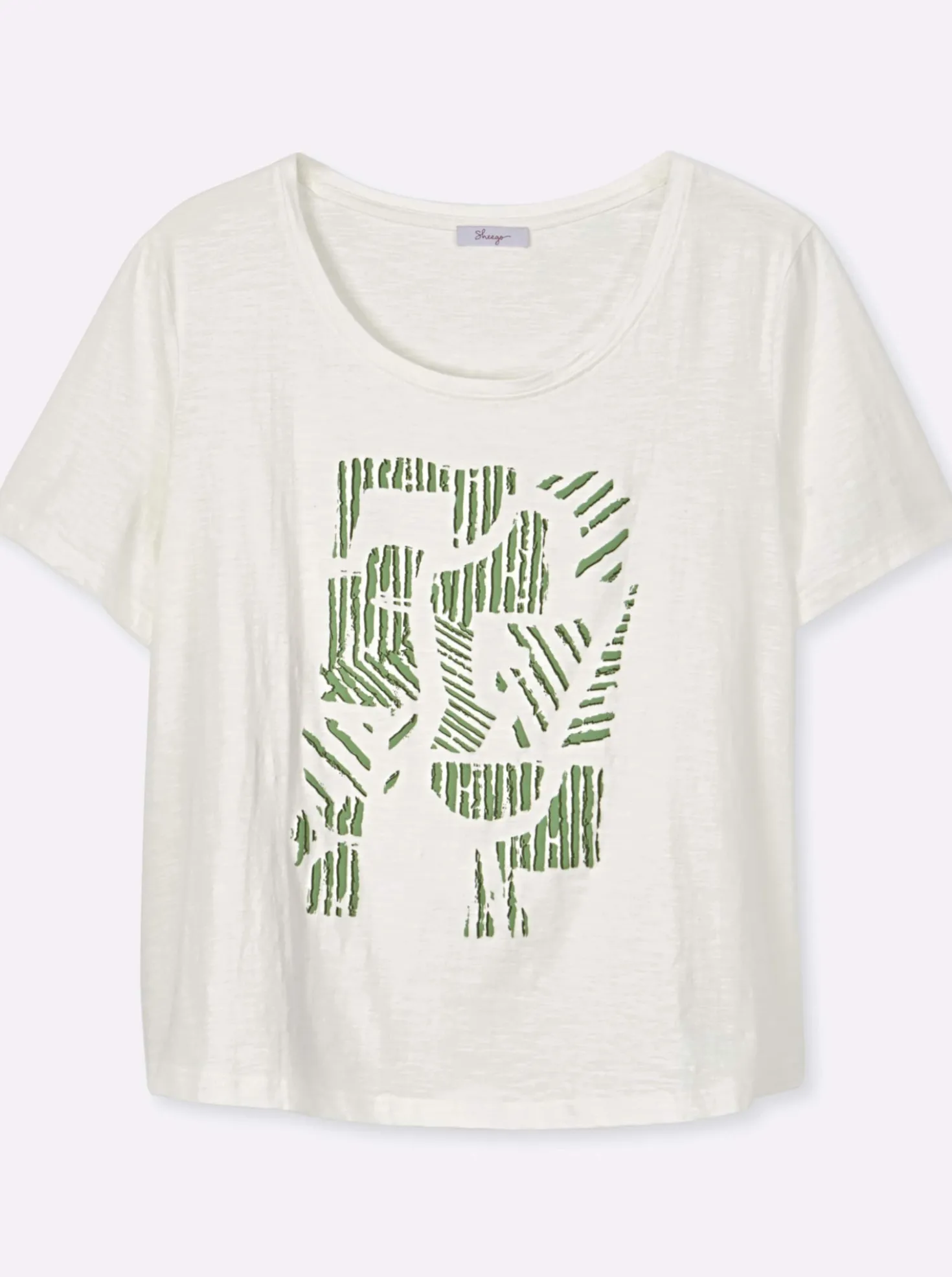 Rundhalsshirt mit abstraktem Frontprint