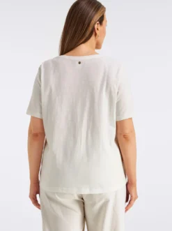 Rundhalsshirt mit abstraktem Frontprint