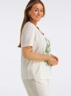 Rundhalsshirt mit abstraktem Frontprint